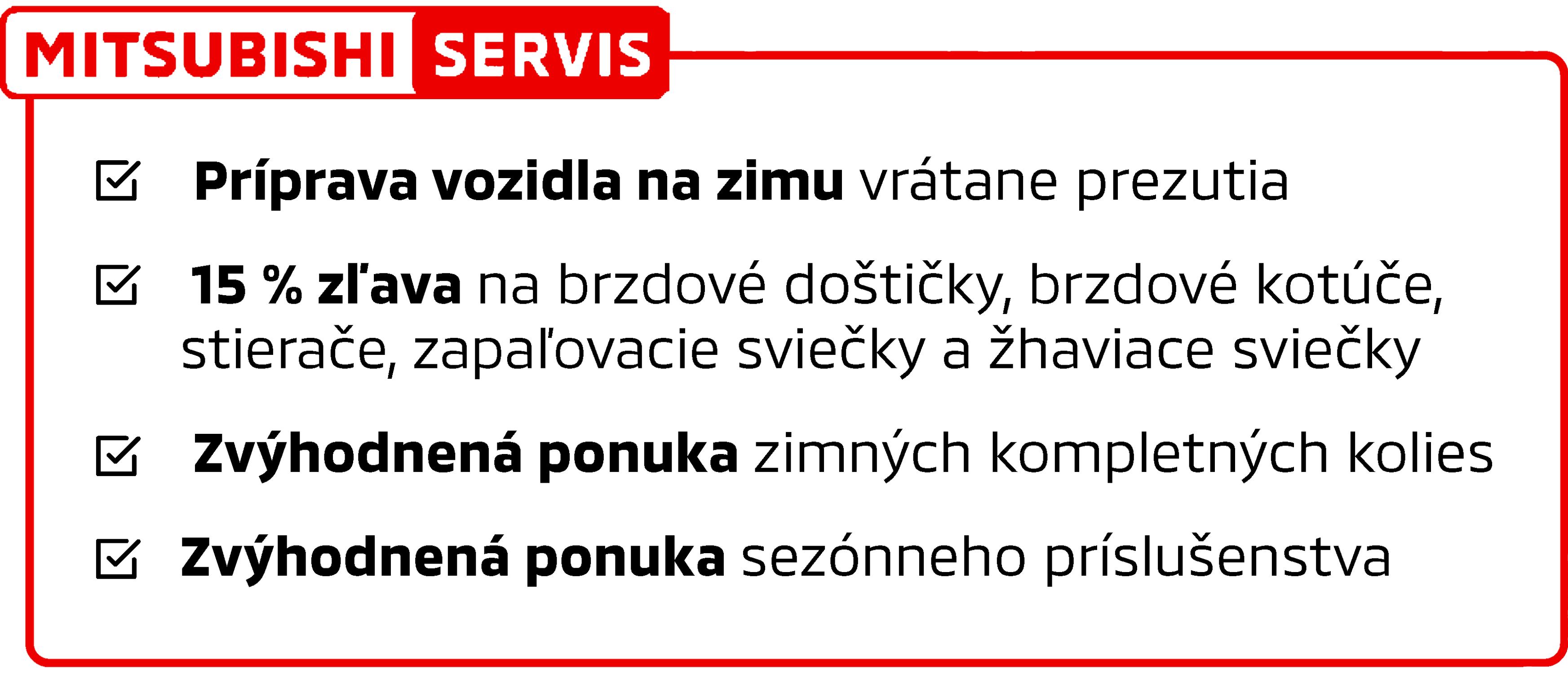 Zimná ponuka Mitsubishi servis Zimná ponuka Mitsubishi servis